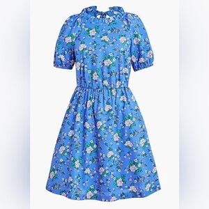J. Crew Blue Floral Sundress with Puff Sleeves. Size 14. NWT